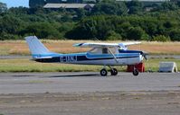 G-IANJ @ EGFH - Visiting Reims/Cessna F150K operated by FlyWales. - by Roger Winser