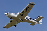G-PUPP @ EGBR - Beagle B-121 Pup 150 at The Real Aeroplane Company's Wings & Wheels Fly-In, Breighton Airfield, July 2013. - by Malcolm Clarke