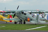 G-CDJU @ EGBR - CASA 1-131E Jungmann Srs 2000 at The Real Aeroplane Company's Bucker Fest, Breighton Airfield, July 14 2013. - by Malcolm Clarke