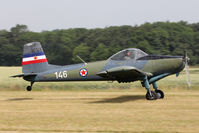 G-BSXD @ EGBR - Soko P-2 Kraguj  at The Real Aeroplane Company's Wings & Wheels Fly-In, Breighton Airfield, July 2013. - by Malcolm Clarke