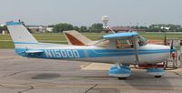 N150DD @ KAXN - Cessna 150L at the fuel pumps. - by Kreg Anderson