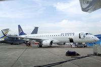 P4-KCI @ LFPB - EMBRAER ERJ-190-100LR of air astana at the Aerosalon 2013, Paris - by Ingo Warnecke