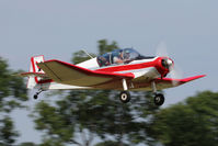 G-BHZV @ EGBR - Jodel D-120A at The Real Aeroplane Company's Wings & Wheels Fly-In, Breighton Airfield, July 2013. - by Malcolm Clarke