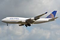 N128UA @ EDDF - United B744 landing in FRA - by FerryPNL