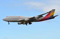 HL7421 @ EDDF - Asiana B744 arrives late in the day in FRA - by FerryPNL
