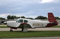 N1297X @ KOSH - Mooney M20E - by Mark Pasqualino