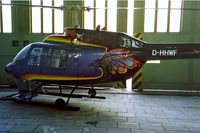 D-HHWF @ EDDI - D-HHWF   Bell 206B3 Jet Ranger III [2530] Berlin-Templehoff~D 18/05/1998. Unusual colour scheme.
