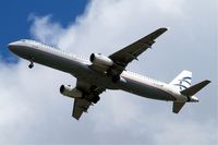 SX-DVZ @ EGLL - Airbus A321-211 [3820] (Aegean Airlines) Home~G 09/05/2013. On approach 27R.