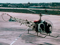 9H-AAE @ LMML - Bell47G 9H-AAE of the Armed Forces of Malta lifting of from the old civil terminal in Malta. - by Raymond Zammit