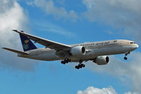 HZ-AKE @ EGLL - Saudi Arabian Airlines - by Chris Hall