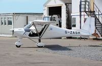 G-ZASH @ EGFH - Newly arrived resident microlight. Red-Air UK Ikarus C42 operated by Gower Flight Centre at Swansea Airport. - by Roger Winser