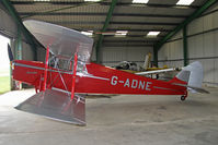 G-ADNE @ X5FB - De Havilland DH-87B Hornet Moth. Hangared overnight at Fishburn Airfield. July 2013. - by Malcolm Clarke
