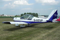 G-UZUP @ EGBR - Aerotechnik EV-97A Eurostar at The Real Aeroplane Company's Wings & Wheels Fly-In, Breighton Airfield, July 2013. - by Malcolm Clarke