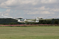 G-TRBO @ X5SB - Schleicher ASW-28-18E being launched for a cross country during The Northern Regional Gliding Competition, Sutton Bank, North Yorks, August 2nd 2013. - by Malcolm Clarke