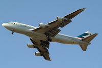 B-HKF @ EGLL - Boeing 747-412 [25128] (Cathay Pacific Airways) Home~G 24/07/2012. On approach 27L.