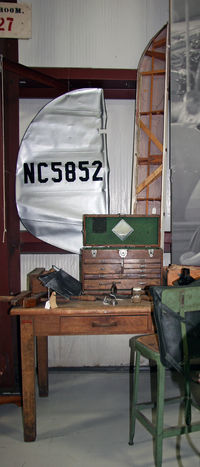 N5852 @ 1WF - This is the original rudder from Waco GXE NC5852.  It is on display at the Waco Aircraft Museum, Troy, OH. - by Daniel L. Berek