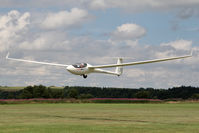 G-CKDS @ X5SB - Schleicher ASW-27 being launched for a cross country flight during The Northern Regional Gliding Competition, Sutton Bank, North Yorks, August 2nd 2013. - by Malcolm Clarke