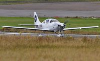 N466M @ EGFH - Visiting Lancair Columbia (now Cessna) 400 of Flight Maintenance Zurich Airport. - by Roger Winser
