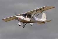 G-ORMW @ EGFH - Resident Ikarus C42 operated by the Gower Flight Centre. - by Roger Winser