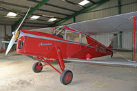 G-ADNE @ X5FB - DH-87B Hornet Moth. Hangared overnight at Fishburn Airfield, July 2013. - by Malcolm Clarke