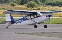 G-HUNI @ EGFH - Visiting Citabria. - by Roger Winser