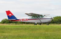 G-BOJS @ EGFH - Visiting Cessna Skyhawk. - by Roger Winser