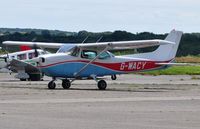 G-WACY @ EGFH - Visiting Reims/Cessna Skyhawk. Previously registered F-GDOZ. - by Roger Winser