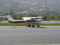 N5443L @ SZP - 1980 Cessna 152, Lycoming O-235 115 Hp, landing roll Rwy 22 - by Doug Robertson