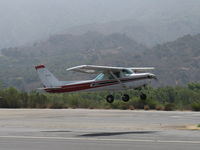 N5443L @ SZP - 1980 Cessna 152, Lycoming O-235 115 Hp, takeoff climb Rwy 22 for pattern work - by Doug Robertson