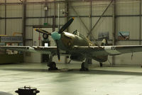 PZ865 @ EGXC - Painted to represent Hurricane Mk IIC HW840, coded ‘EG-S’, of 34 Sqn, South East Asia Command during 1944, the personal aircraft of Canadian pilot, Flt Lt Jimmy Whalen DFC. Sadly Jimmy was killed on 18/4/1944, 5 days before his 24th birthday - by Chris Hall