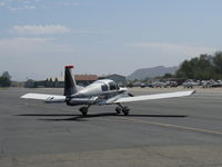 N5832L @ SZP - 1972 American Aviation AA-5 TRAVELER, Lycoming O-320-E2G 150 Hp, taxi to 22 - by Doug Robertson