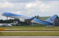 G-CPEU @ EGCC - Thomson B752 taking off - by FerryPNL