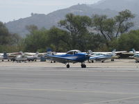 N8667H @ SZP - 1947 North American NAVION, Continental IO-520 285 Hp upgrade, landing roll Rwy 22. Young Eagles Flight - by Doug Robertson