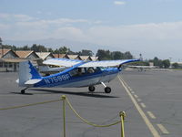 N7599F @ SZP - 1970 Champion 7ECA CITABRIA, Lycoming O-235 115 Hp, taxi to Rwy 22, Young Eagles Flight. - by Doug Robertson