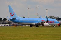 G-TAWJ @ EGNX - B738 taxying to its gate - by FerryPNL