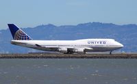 N128UA @ KSFO - Boeing 747-400 - by Mark Pasqualino