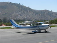 N3639U @ SZP - 1963 Cessna 182F SKYLANE, Continental O-470-S 230 Hp, taxi off the active - by Doug Robertson