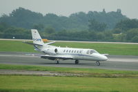 D-CAPB @ EGCC - D-CAPB Cessna 560 Citation Encore taxiing at Manchester Airport. - by David Burrell