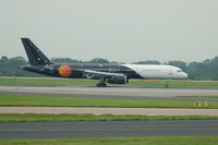 G-ZAPX @ EGCC - Titan Airways Boeing 757-256 Landing at Manchester Airport. - by David Burrell