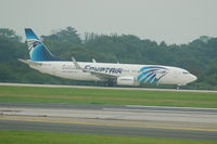 SU-GDE @ EGCC - Egypt Air Boeing 737-866 taking off from Manchester Airport. - by David Burrell