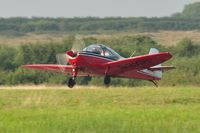 G-BXRF @ EGFH - Visiting Super Emeraude - touch and go! - by Roger Winser