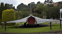 35515 - Saab J-35F Draken, Coded 49, Gate Guard at AirBorne Systems Europe (ex IrvinGQ). - by Derek Flewin