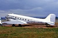 G-AMCA @ EGTE - Douglas C-47B Dakota 4 [16218/32966] (BST Aviation Holdings Ltd) Exeter~G 13/09/1976. Image from a slide.