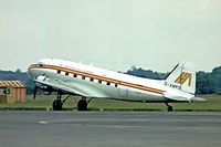 G-AMPO @ EGMC - Douglas DC3C-47B-30-DK Dakota [16437/33185] (Macedonian Aviation) Southend~G 03/07/1974.. Image taken from a slide.