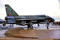 XS417 @ EGUN - XS417   English Electric Lightning T.5 [B/95002] (RAF) RAF Mildenhall~G 23/05/1981. Image from a slide - by Ray Barber