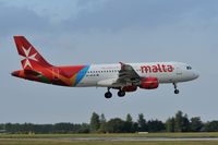 9H-AEK @ EGSH - Landing onto runway 09. - by keithnewsome