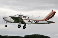 G-AYAC @ EGBR - Piper PA-28R-200 Cherokee Arrow at The Summer Madness Fly-In. The Real Aeroplane Club, Breighton Airfield, August 2013. - by Malcolm Clarke