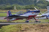 G-LEXY @ EGFH - Visiting RV-8. One of the aircraft used by the RV8TORS aerobatic display team. - by Roger Winser