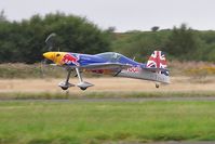 D-EYXA @ EGFH - Visiting XA-41 of the Matadors formation aerobatic team flown by Paul Bonhomme departing Swansea Airport.. - by Roger Winser