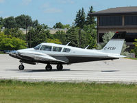 C-FCDI @ CYKZ - Piper Twin Comanche B waits for clearance off rwy 33 at Buttonville Municipal Airport (TKZ) north of Toronto - by Ron Coates